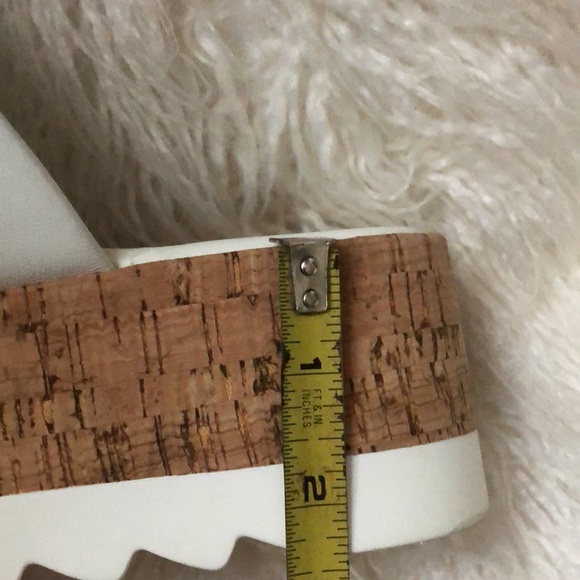 Steve Madden Defuse Leather Wedge Slide Sandals - Picture 7 of 8